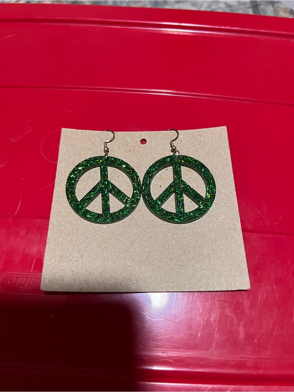 Peace sign earrings